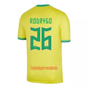 Camisolas Brasil Rodrygo Goes 26 Equipamento Principal Mundial 2022 Camisolas Brasil Rodrygo Goes 26 Equipamento Principal Mundial 2022