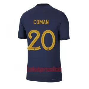 Camisolas França Kingsley Coman 20 Equipamento Principal Mundial 2022 Camisolas França Kingsley Coman 20 Equipamento Principal Mundial 2022