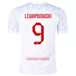 Camisolas Polônia Robert Lewandowski 9 Equipamento Principal Mundial 2022 Camisolas Polônia Robert Lewandowski 9 Equipamento Principal Mundial 2022