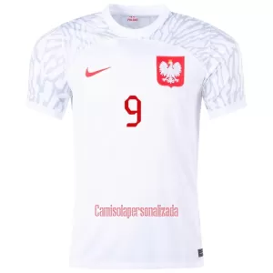 Camisolas Polônia Robert Lewandowski 9 Equipamento Principal Mundial 2022