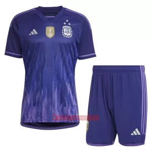 Camisolas Argentina 3 Star Criança Equipamento Alternativo Mundial 2022 Camisolas Argentina 3 Star Criança Equipamento Alternativo Mundial 2022
