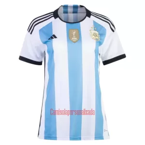 Camisolas Argentina 3 Star Mulher Equipamento Principal Mundial 2022 Camisolas Argentina 3 Star Mulher Equipamento Principal Mundial 2022