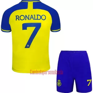 Camisolas Al-Nassr FC Cristiano Ronaldo 7 Criança Equipamento Principal 22/23 Camisolas Al-Nassr FC Cristiano Ronaldo 7 Criança Equipamento Principal 22/23