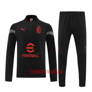 AC Milan Conjunto de Moletom de Treino 22/23 Preto AC Milan Conjunto de Moletom de Treino 22/23 Preto