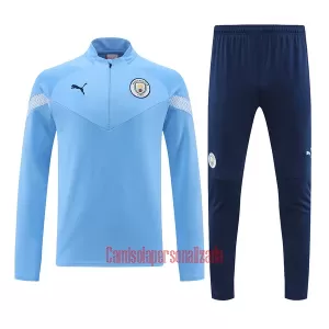 Manchester City Conjunto de Moletom de Treino 22/23 Azul Manchester City Conjunto de Moletom de Treino 22/23 Azul