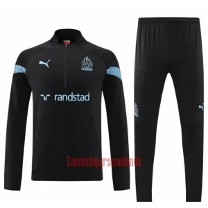 Olympique Marseille Conjunto de Moletom de Treino 22/23 Preto