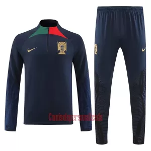 Portugal Conjunto de Moletom de Treino 2022 Preto Portugal Conjunto de Moletom de Treino 2022 Preto