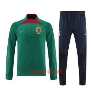 Portugal Conjunto de Moletom de Treino 2022 Verde Portugal Conjunto de Moletom de Treino 2022 Verde
