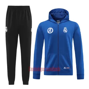 Real Madrid Casaco Capuz Treino 22/23 Azul Real Madrid Casaco Capuz Treino 22/23 Azul