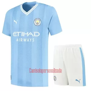 Camisolas Manchester City Criança Equipamento Principal 23/24 Camisolas Manchester City Criança Equipamento Principal 23/24