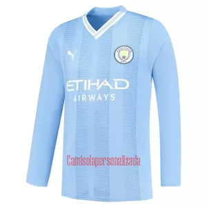 Camisolas Manchester City Equipamento Principal 23/24 Manga Comprida Camisolas Manchester City Equipamento Principal 23/24 Manga Comprida