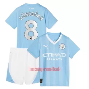 Camisolas Manchester City Ilkay Gündogan 8 Criança Equipamento Principal 23/24 Camisolas Manchester City Ilkay Gündogan 8 Criança Equipamento Principal 23/24