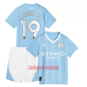 Camisolas Manchester City Julián Álvarez 19 Criança Equipamento Principal 23/24 Camisolas Manchester City Julián Álvarez 19 Criança Equipamento Principal 23/24