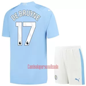 Camisolas Manchester City Kevin De Bruyne 17 Criança Equipamento Principal 23/24 Camisolas Manchester City Kevin De Bruyne 17 Criança Equipamento Principal 23/24