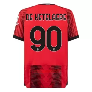 Camisolas AC Milan De Ketelaere 90 Equipamento Principal 23/24 Camisolas AC Milan De Ketelaere 90 Equipamento Principal 23/24