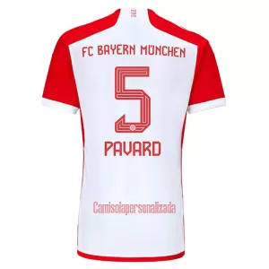 Camisolas Bayern de Munique Benjamin Pavard 5 Equipamento Principal 23/24 Camisolas Bayern de Munique Benjamin Pavard 5 Equipamento Principal 23/24