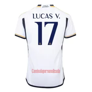 Camisolas Real Madrid Lucas V. 17 Equipamento Principal 23/24 Camisolas Real Madrid Lucas V. 17 Equipamento Principal 23/24