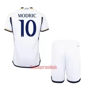 Camisolas Real Madrid Luka Modric 10 Criança Equipamento Principal 23/24 Camisolas Real Madrid Luka Modric 10 Criança Equipamento Principal 23/24