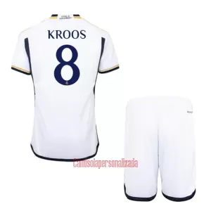Camisolas Real Madrid Toni Kroos 8 Criança Equipamento Principal 23/24 Camisolas Real Madrid Toni Kroos 8 Criança Equipamento Principal 23/24