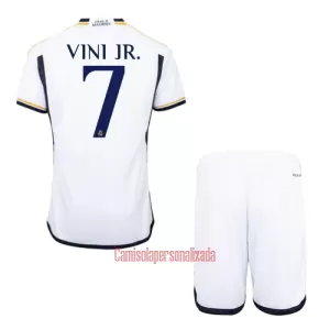 Camisolas Real Madrid Vinicius Junior 7 Criança Equipamento Principal 23/24 Camisolas Real Madrid Vinicius Junior 7 Criança Equipamento Principal 23/24