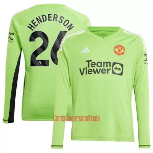 Camisolas Guarda Redes Manchester United Henderson 26 Equipamento Principal 23/24 Manga Comprida Camisolas Guarda Redes Manchester United Henderson 26 Equipamento Principal 23/24 Manga Comprida