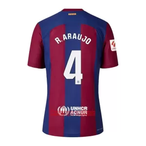 Camisolas FC Barcelona Ronald Araujo 4 Criança Equipamento Principal 23/24