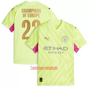 Camisolas Guarda Redes Manchester City Champions of Europe Equipamento Terceiro 23/24 Camisolas Guarda Redes Manchester City Champions of Europe Equipamento Terceiro 23/24