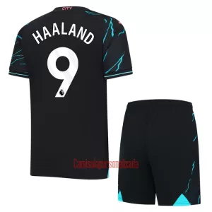 Camisolas Manchester City Erling Haaland 9 Criança Equipamento Terceiro 23/24 Camisolas Manchester City Erling Haaland 9 Criança Equipamento Terceiro 23/24