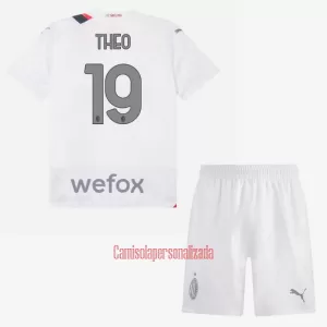 Camisolas AC Milan Theo Hernández 19 Criança Equipamento Alternativo 23/24 Camisolas AC Milan Theo Hernández 19 Criança Equipamento Alternativo 23/24