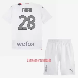 Camisolas AC Milan Thiaw 28 Criança Equipamento Alternativo 23/24 Camisolas AC Milan Thiaw 28 Criança Equipamento Alternativo 23/24