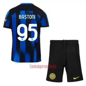 Camisolas Inter Milan Bastoni 95 Criança Equipamento Principal 23/24 Camisolas Inter Milan Bastoni 95 Criança Equipamento Principal 23/24