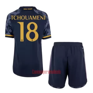 Camisolas Real Madrid Aurélien Tchouaméni 18 Criança Equipamento Alternativo 23/24 Camisolas Real Madrid Aurélien Tchouaméni 18 Criança Equipamento Alternativo 23/24