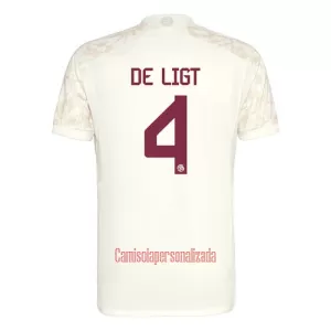 Camisolas FC Bayern de Munique Matthijs de Ligt 4 Criança Equipamento Terceiro 23/24
