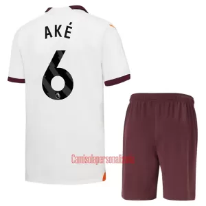 Camisolas Manchester City Ake 6 Criança Equipamento Alternativo 23/24 Camisolas Manchester City Ake 6 Criança Equipamento Alternativo 23/24