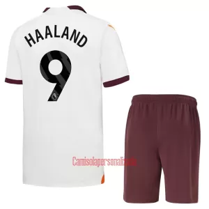 Camisolas Manchester City Erling Haaland 9 Criança Equipamento Alternativo 23/24 Camisolas Manchester City Erling Haaland 9 Criança Equipamento Alternativo 23/24