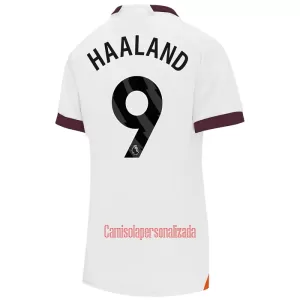 Camisolas Manchester City Erling Haaland 9 Mulher Equipamento Alternativo 23/24 Camisolas Manchester City Erling Haaland 9 Mulher Equipamento Alternativo 23/24