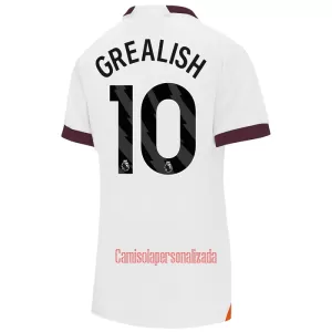 Camisolas Manchester City Jack Grealish 10 Mulher Equipamento Alternativo 23/24 Camisolas Manchester City Jack Grealish 10 Mulher Equipamento Alternativo 23/24