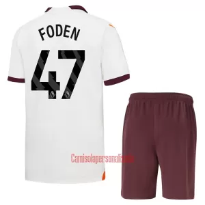Camisolas Manchester City Phil Foden 47 Criança Equipamento Alternativo 23/24 Camisolas Manchester City Phil Foden 47 Criança Equipamento Alternativo 23/24