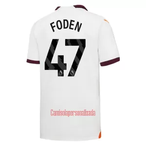 Camisolas Manchester City Phil Foden 47 Equipamento Alternativo 23/24 Camisolas Manchester City Phil Foden 47 Equipamento Alternativo 23/24