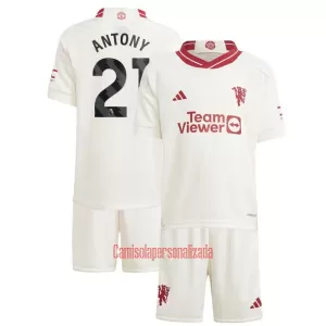 Camisolas Manchester United Antony Santos 21 Criança Equipamento Terceiro 23/24 Camisolas Manchester United Antony Santos 21 Criança Equipamento Terceiro 23/24