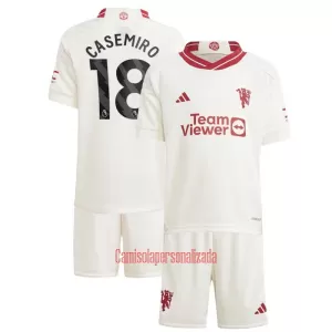 Camisolas Manchester United Casemiro 18 Criança Equipamento Terceiro 23/24 Camisolas Manchester United Casemiro 18 Criança Equipamento Terceiro 23/24
