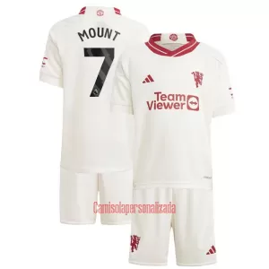 Camisolas Manchester United Mason Mount 7 Criança Equipamento Terceiro 23/24 Camisolas Manchester United Mason Mount 7 Criança Equipamento Terceiro 23/24