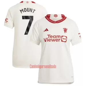Camisolas Manchester United Mason Mount 7 Mulher Equipamento Terceiro 23/24 Camisolas Manchester United Mason Mount 7 Mulher Equipamento Terceiro 23/24