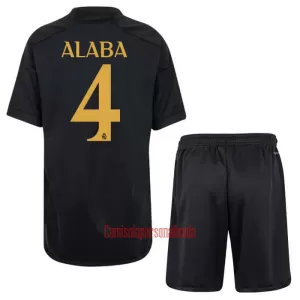 Camisolas Real Madrid David Alaba 4 Criança Equipamento Terceiro 23/24 Camisolas Real Madrid David Alaba 4 Criança Equipamento Terceiro 23/24