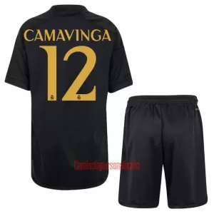Camisolas Real Madrid Eduardo Camavinga 12 Criança Equipamento Terceiro 23/24 Camisolas Real Madrid Eduardo Camavinga 12 Criança Equipamento Terceiro 23/24