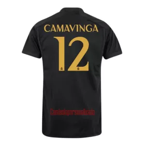 Camisolas Real Madrid Eduardo Camavinga 12 Equipamento Terceiro 23/24 Camisolas Real Madrid Eduardo Camavinga 12 Equipamento Terceiro 23/24