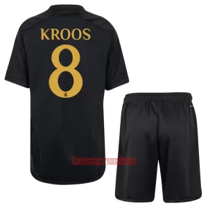 Camisolas Real Madrid Toni Kroos 8 Criança Equipamento Terceiro 23/24 Camisolas Real Madrid Toni Kroos 8 Criança Equipamento Terceiro 23/24