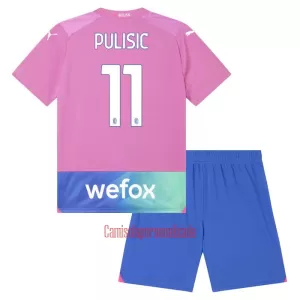 Camisolas AC Milan Christian Pulišić 11 Criança Equipamento Terceiro 23/24 Camisolas AC Milan Christian Pulišić 11 Criança Equipamento Terceiro 23/24