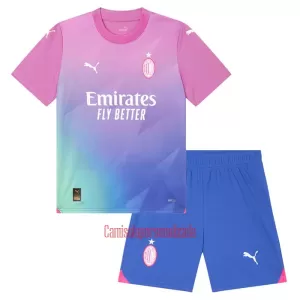 Camisolas AC Milan Criança Equipamento Terceiro 23/24 Camisolas AC Milan Criança Equipamento Terceiro 23/24