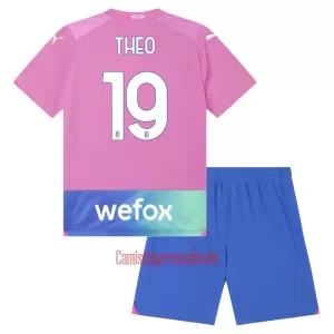 Camisolas AC Milan Theo Hernández 19 Criança Equipamento Terceiro 23/24 Camisolas AC Milan Theo Hernández 19 Criança Equipamento Terceiro 23/24